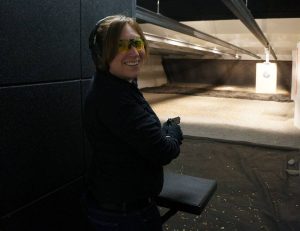 Krystal O'Connor Shooting Pistol